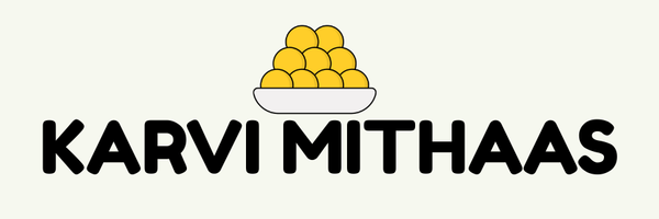Karvi Mithaas Logo – Homemade Laddoos & Indian Sweets Brand